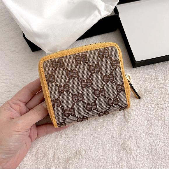 NWT Authentic Gucci GG Canvas & Leather Bifold Short French Wallet - Picture 1 of 11